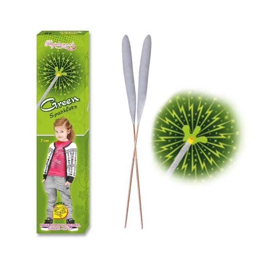7 cm GREEN SPARKLERS